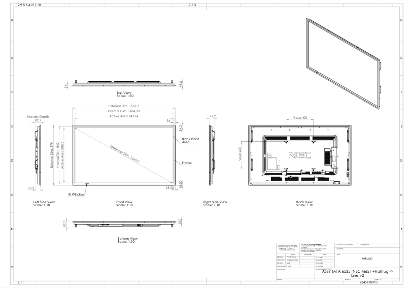 Imagen de la primera página del manual del dispositivo MultiSync M651