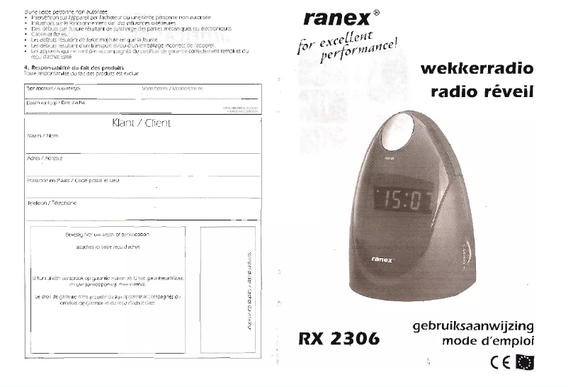 Página 1 del manual Manual de usuario Ranex RX2306