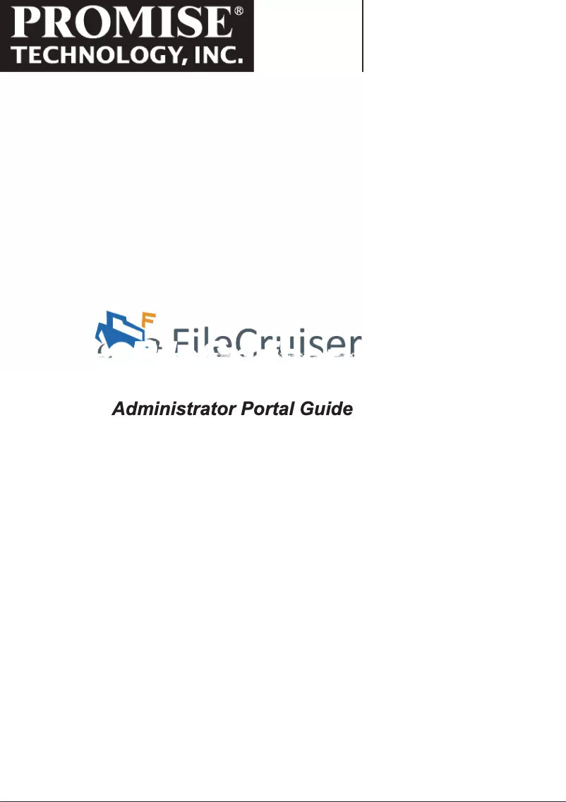Página nº 1 - Manual de usuario Promise Technology FileCruiser