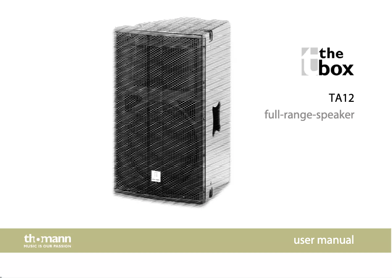 Página 1 del manual Manual de usuario The Box TA12