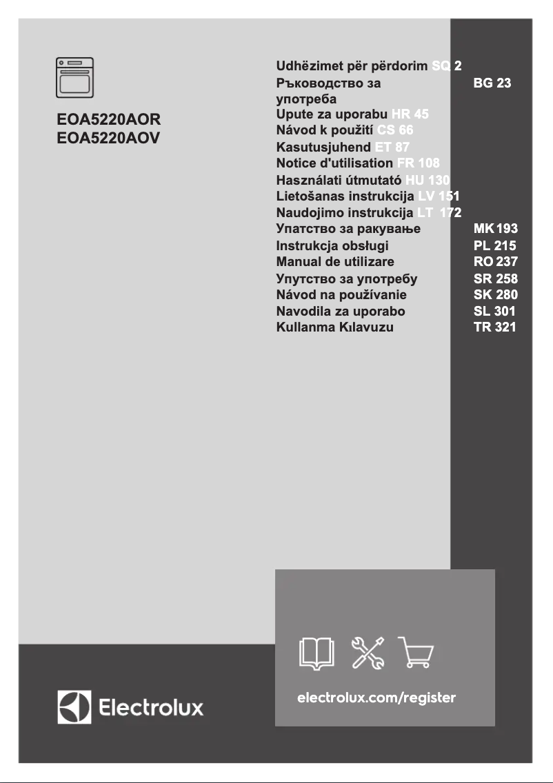 Imagen de la primera página del manual del dispositivo SurroundCook EOA5220AOR