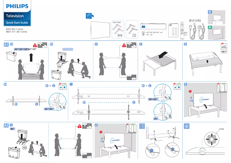 Página 1 del manual Guía de inicio rápido Philips 58PUS8517