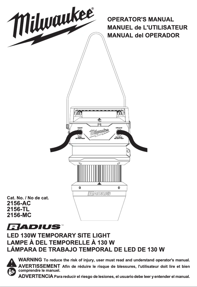 Página 1 del manual Manual de usuario Milwaukee 2156-AC