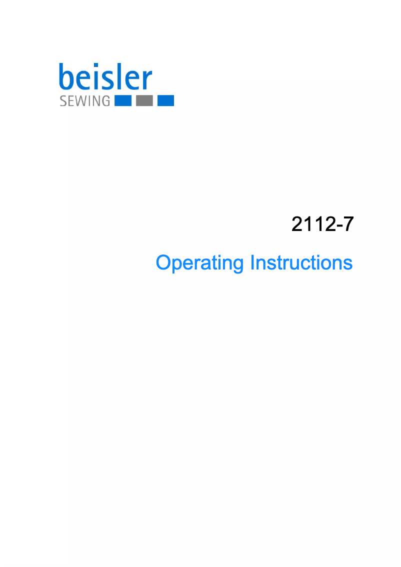 Página 1 del manual Manual de usuario Dürkopp Adler 2112-7