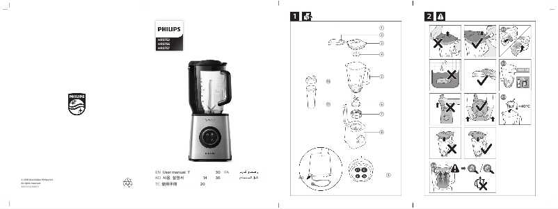 Imagen de la primera página del manual del dispositivo Avance Collection HR3757