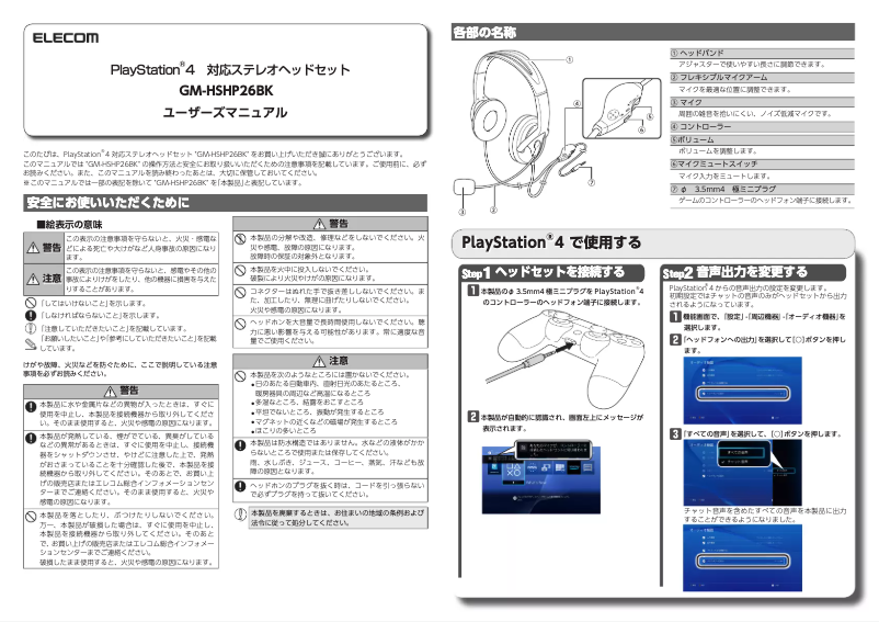 Imagen de la primera página del manual del dispositivo GM-HSHP26BK