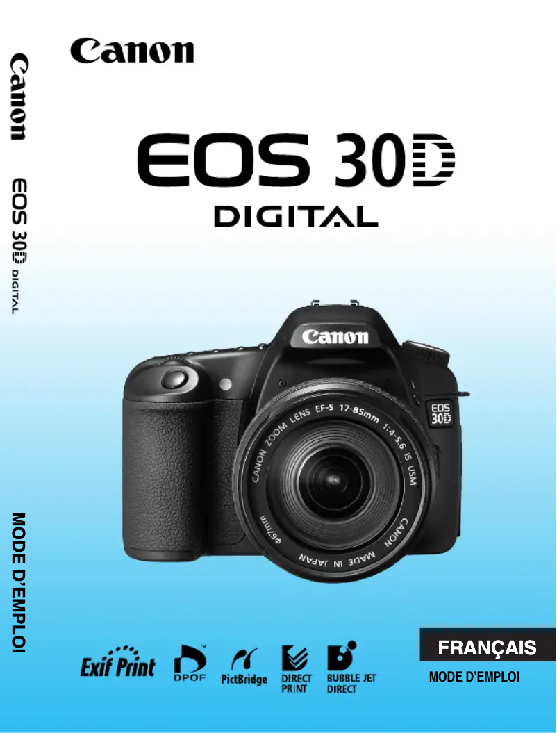 Imagen de la primera página del manual del dispositivo EOS 30D