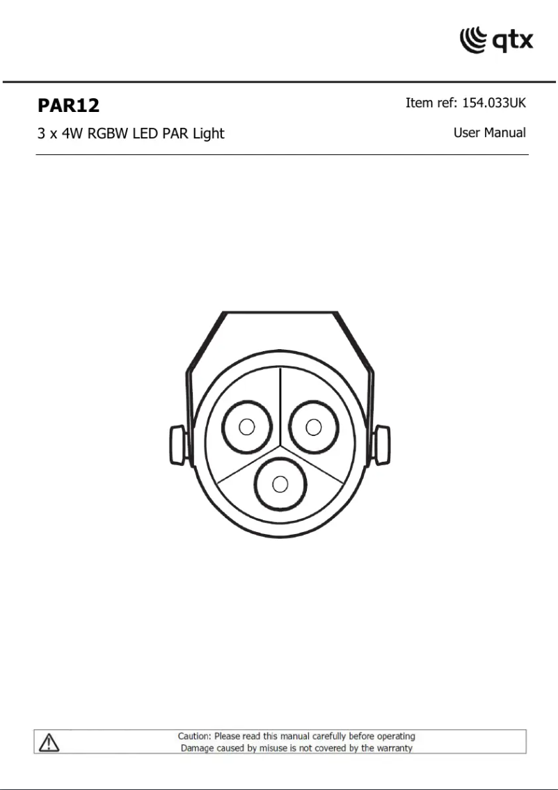 Imagen de la primera página del manual del dispositivo PAR12