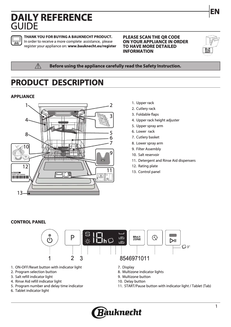 Imagen de la primera página del manual del dispositivo B0I D541A S