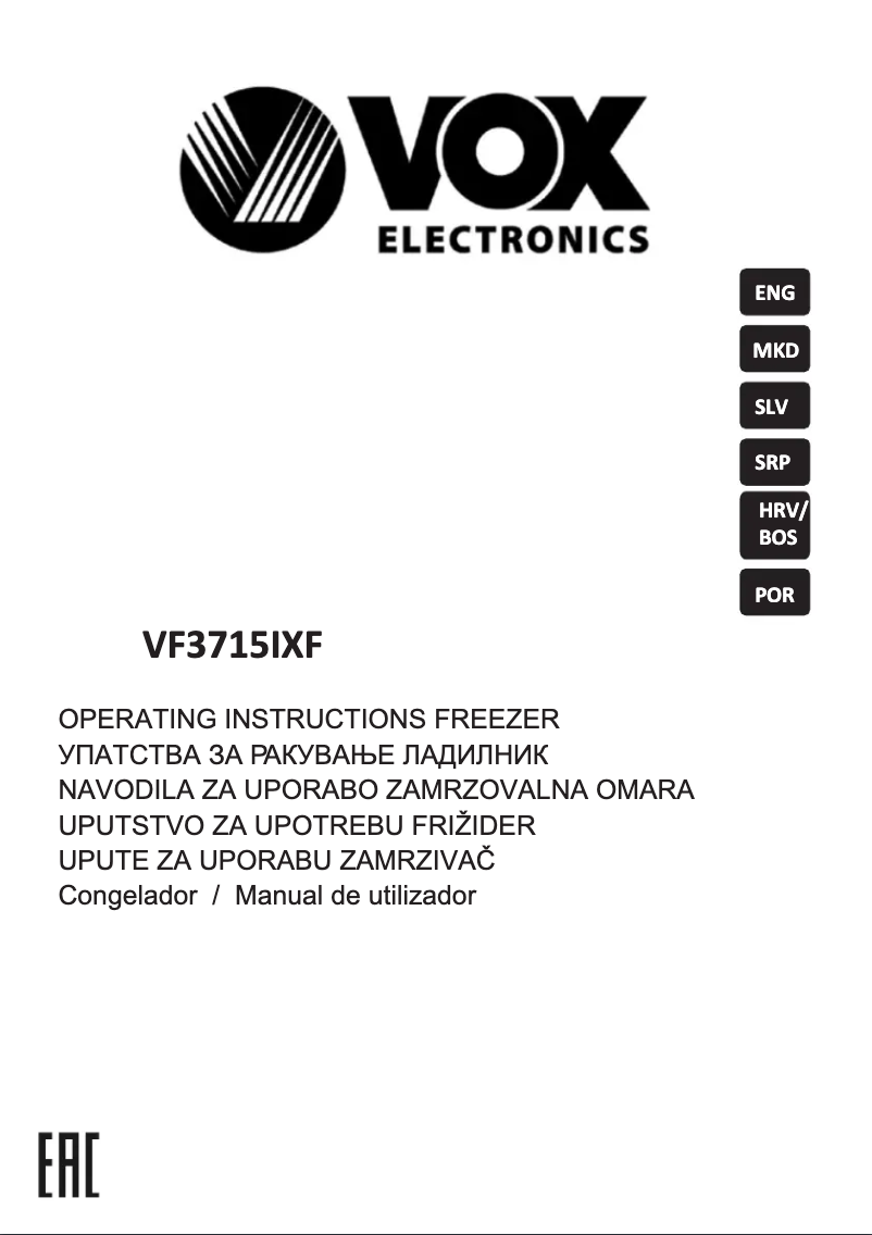 Imagen de la primera página del manual del dispositivo VF 3715 IXF