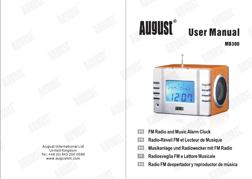 Imagen de la primera página del manual del dispositivo MB300