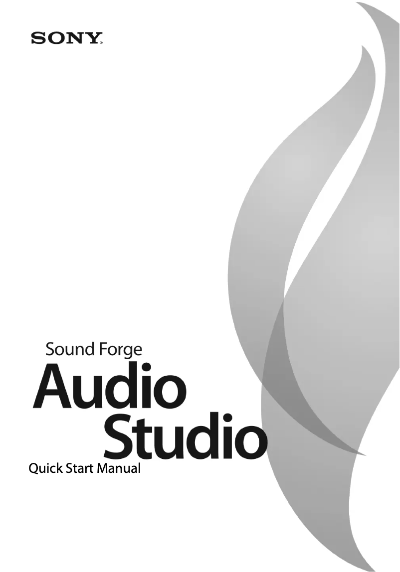 Imagen de la primera página del manual del dispositivo Sound Forge Audio Studio 9