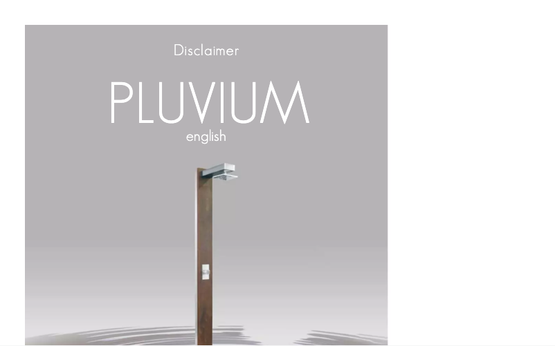 Imagen de la primera página del manual del dispositivo Pluvium