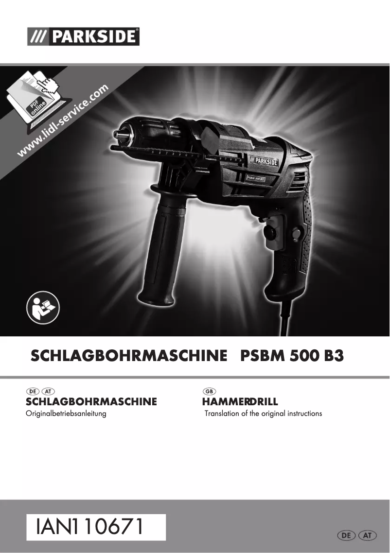 Imagen de la primera página del manual del dispositivo PSBM 500 B3