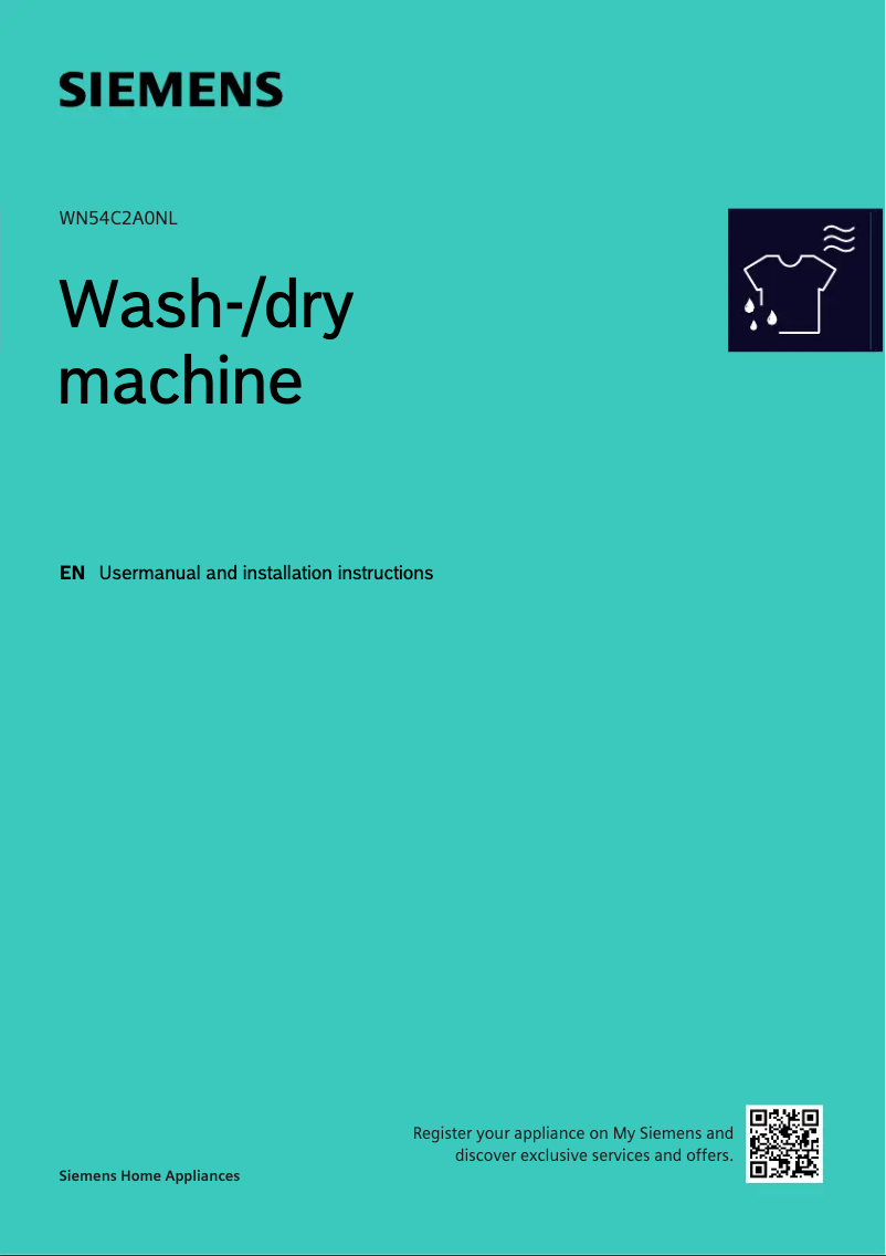 Página 1 del manual Manual de usuario Siemens WN54C2A0NL