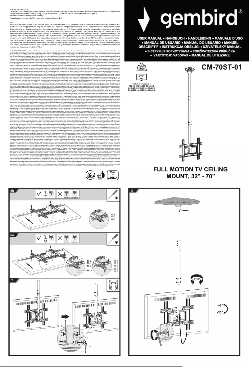 Imagen de la primera página del manual del dispositivo CM-70ST-01