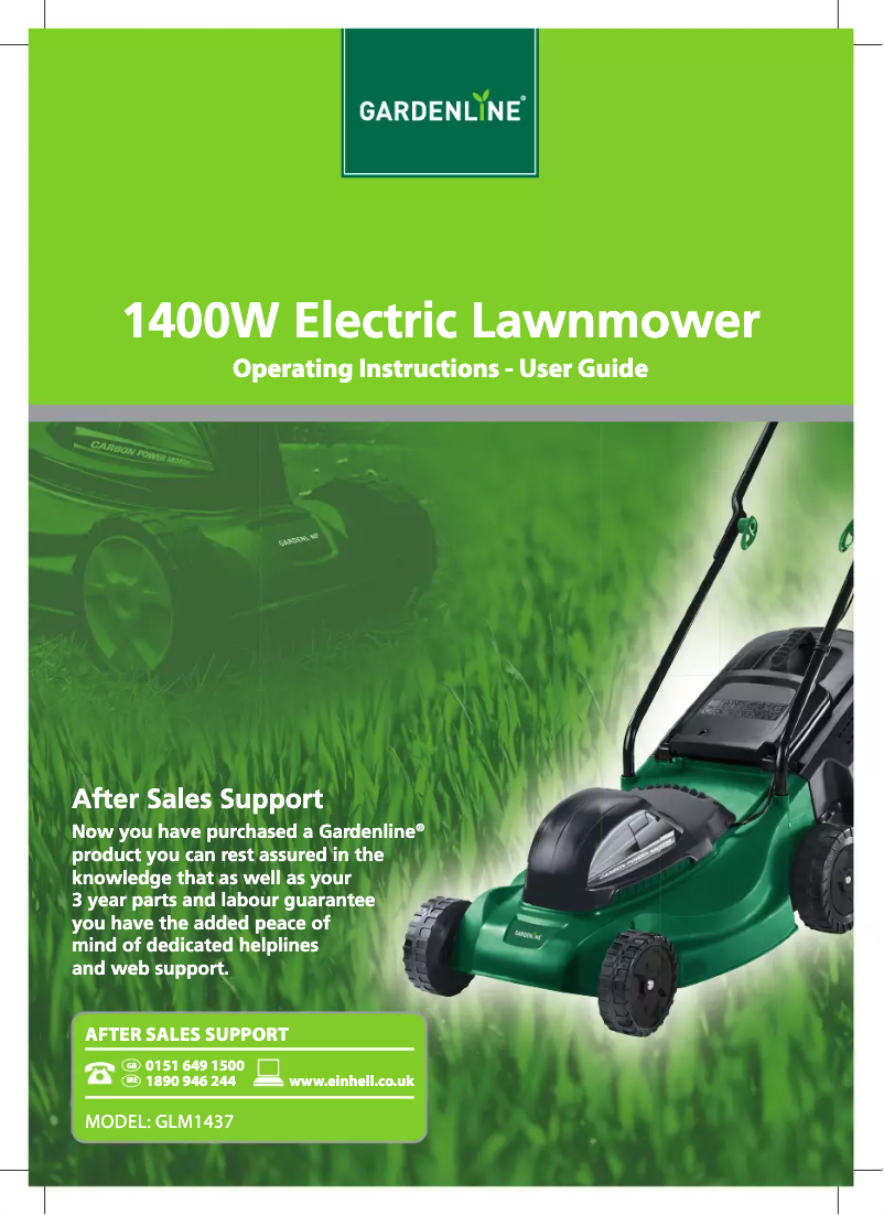Página nº 1 - Manual de usuario Gardenline GLM 1437