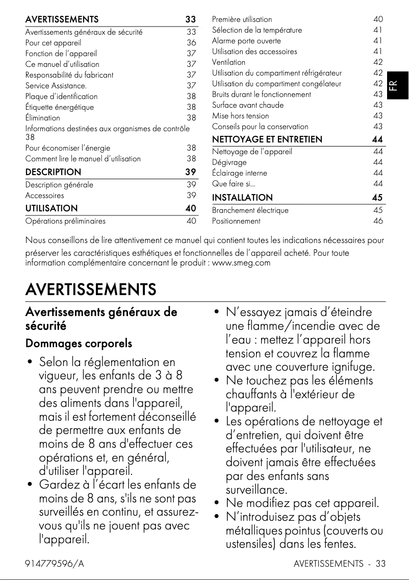 Imagen de la primera página del manual del dispositivo FAB30RLI5