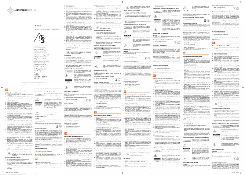 Imagen de la primera página del manual del dispositivo V 402