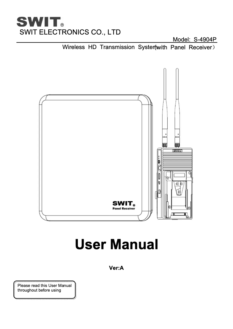 Imagen de la primera página del manual del dispositivo S-4904P
