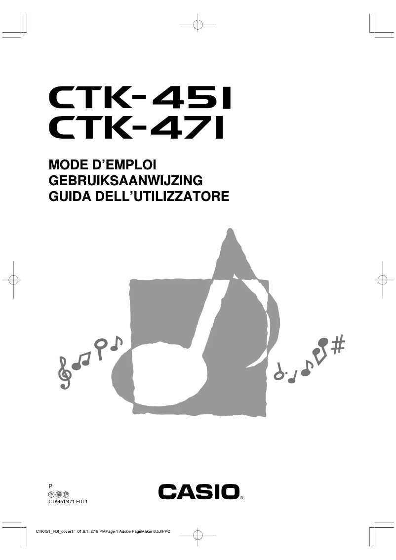 Página 1 del manual Manual de usuario Casio CTK-451