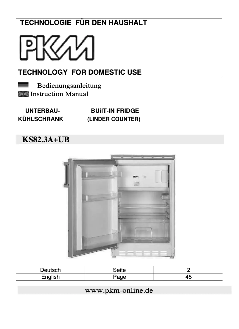 Página 1 del manual Manual de usuario PKM KS82.3A+UB