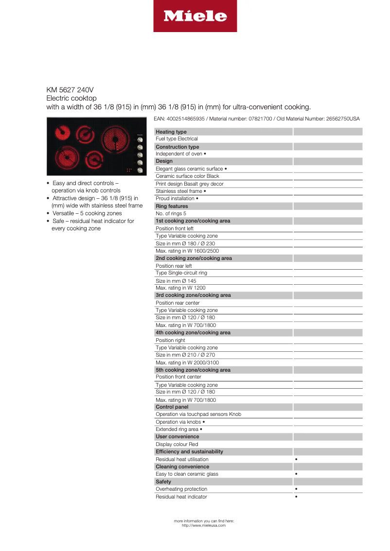Imagen de la primera página del manual del dispositivo KM 5627