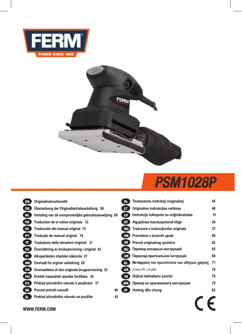 Página 1 del manual Manual de usuario Ferm PSM1028P
