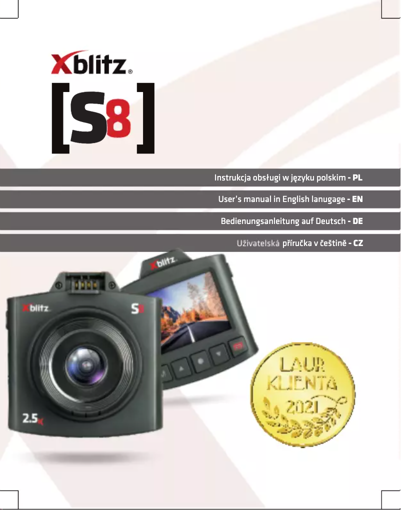 Página 1 del manual Manual de usuario Xblitz S8