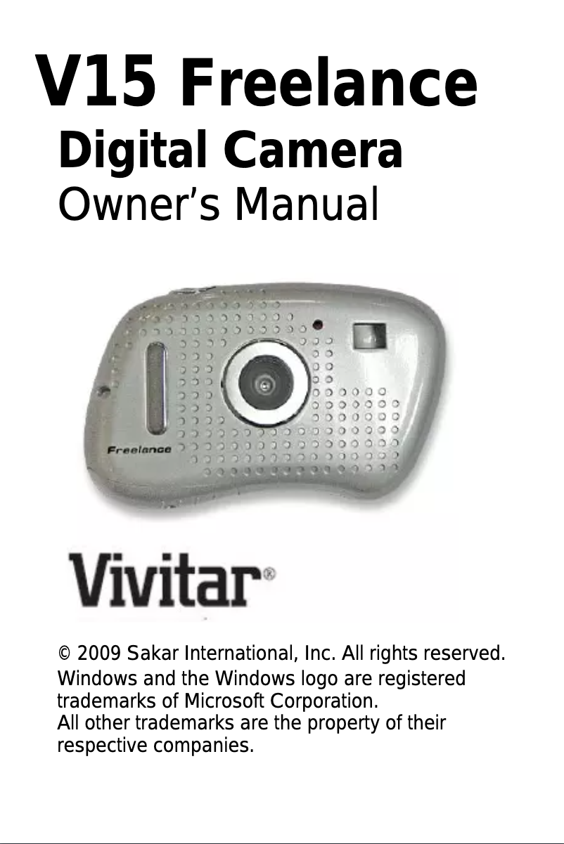 Imagen de la primera página del manual del dispositivo ViviCam V15