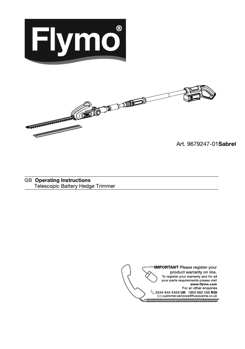 Imagen de la primera página del manual del dispositivo SabreCut XT 20V Li