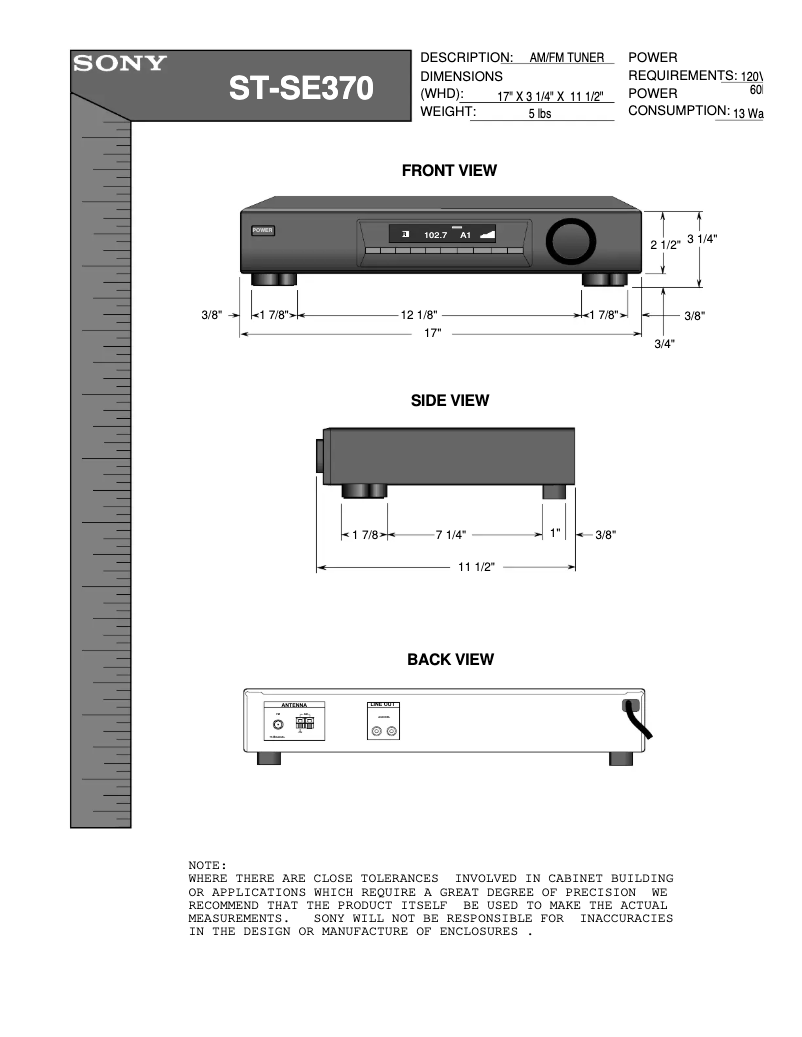 Imagen de la primera página del manual del dispositivo ST-SE370