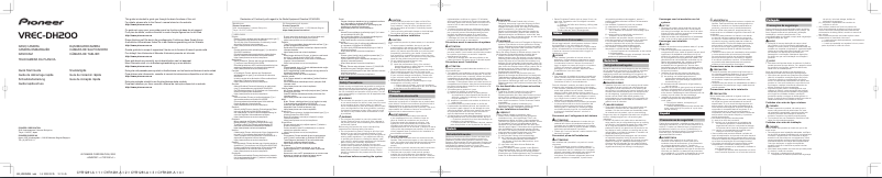 Página nº 1 - Guía de inicio rápido Pioneer VREC-DH200