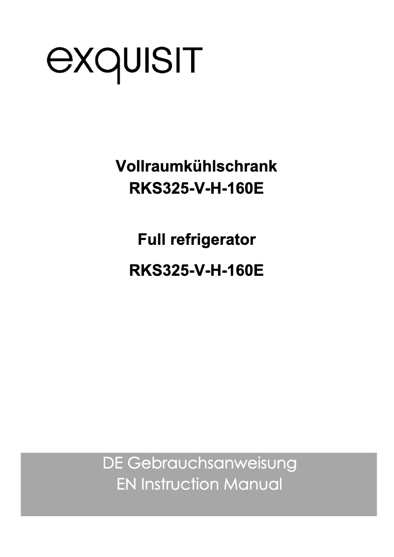 Imagen de la primera página del manual del dispositivo RKS325-V-H-160E