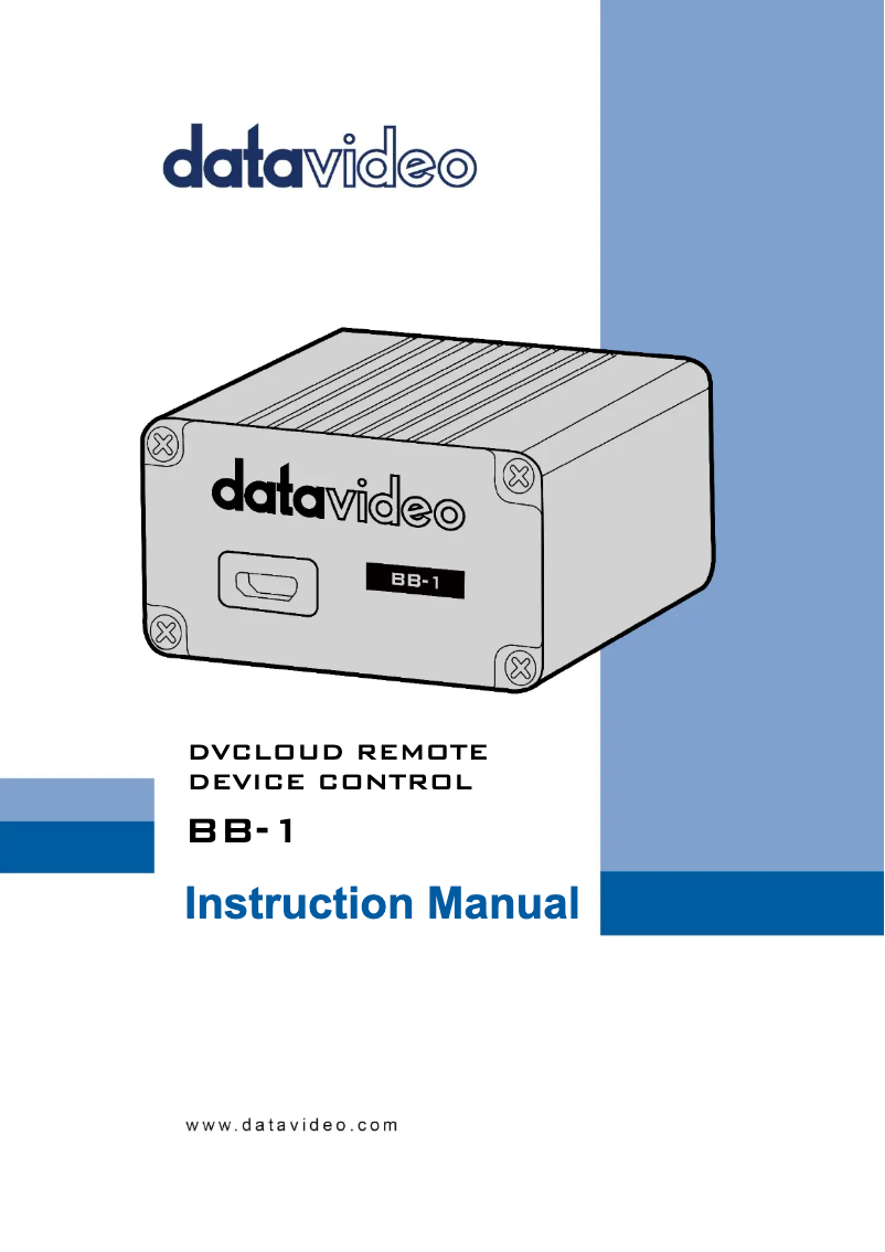 Página 1 del manual Manual de usuario DataVideo BB-1 KIT