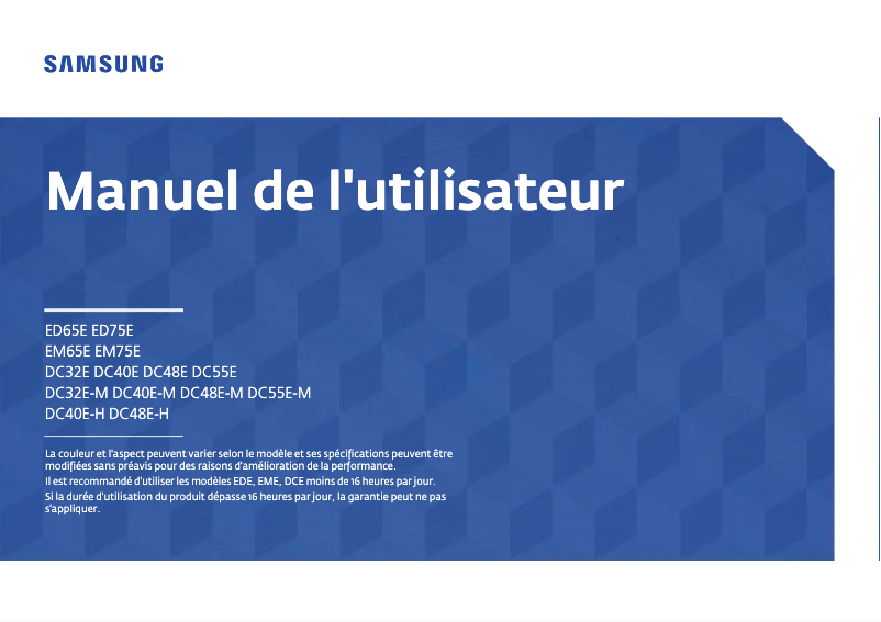 Imagen de la primera página del manual del dispositivo DC55E-M