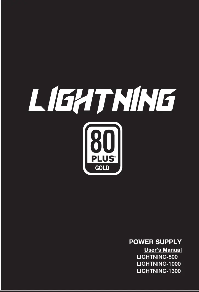 Imagen de la primera página del manual del dispositivo LIGHTNING-1300