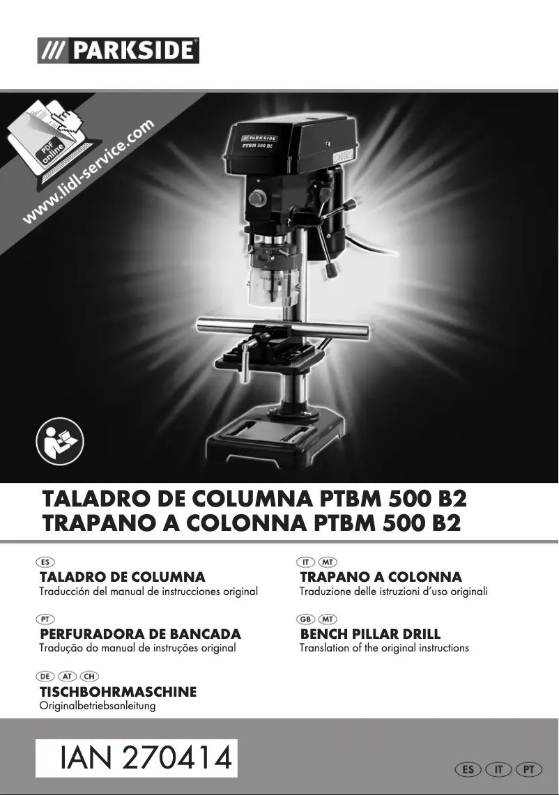 Imagen de la primera página del manual del dispositivo PTBM 500 B2