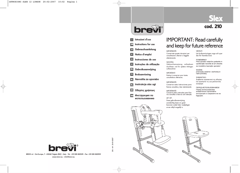 Página 1 del manual Manual de usuario Brevi Slex