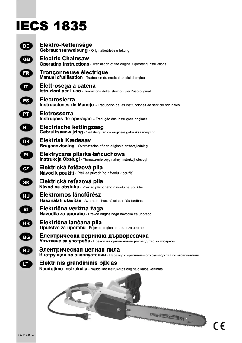 Imagen de la primera página del manual del dispositivo IECS 1835