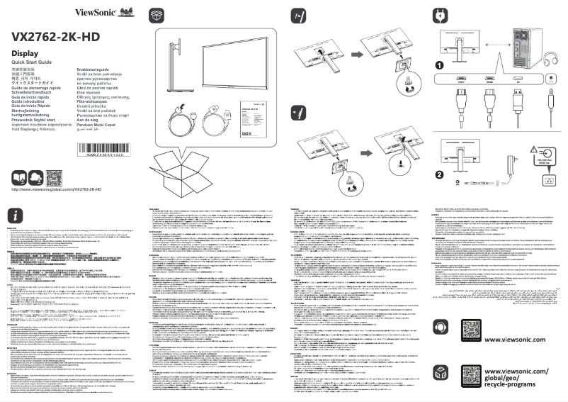 Imagen de la primera página del manual del dispositivo VX2762-2K-HD