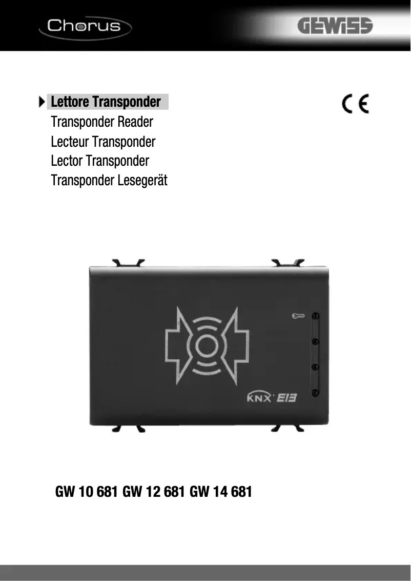Página 1 del manual Manual de usuario Gewiss GW12681