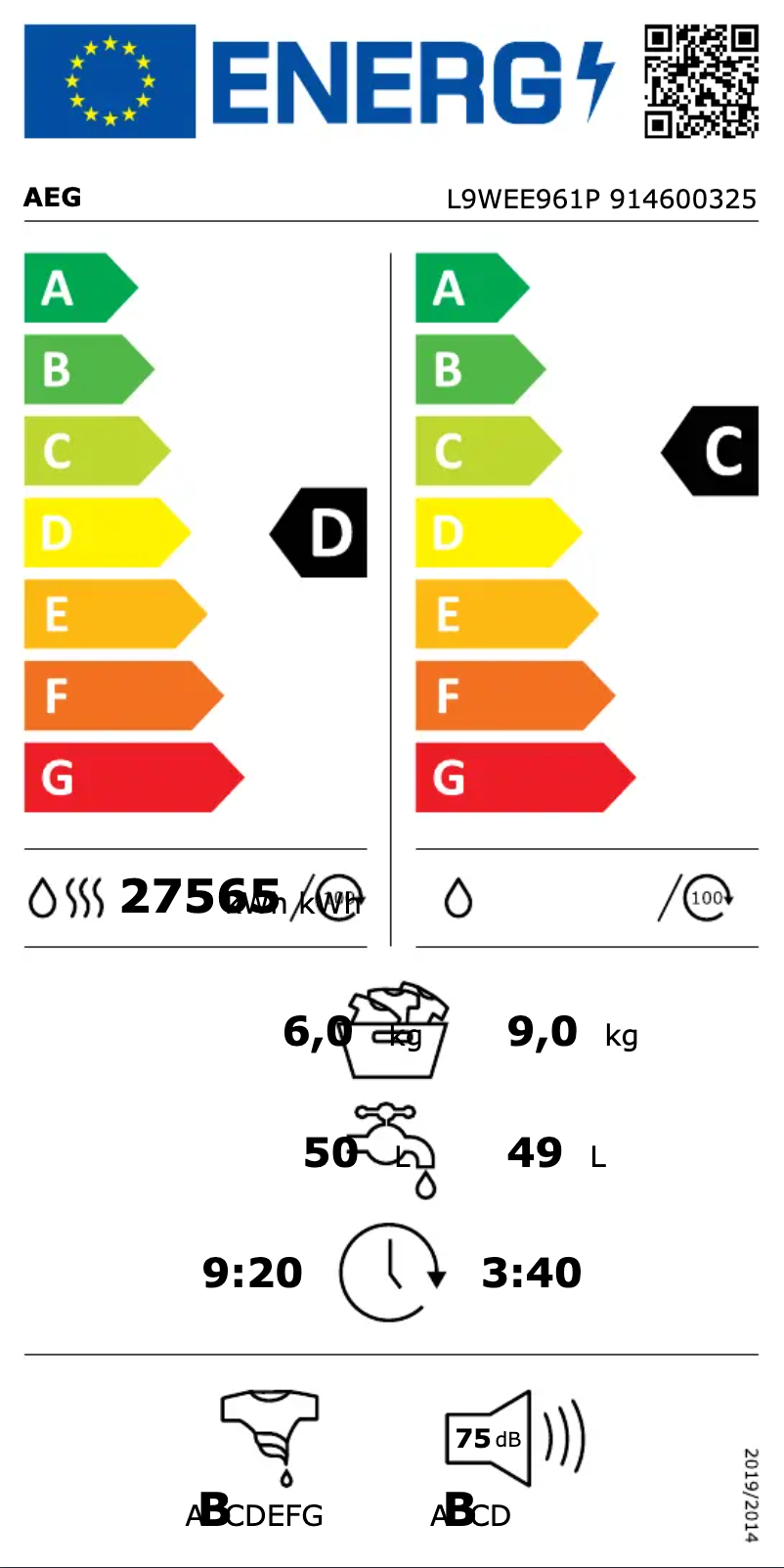 Imagen de la primera página del manual del dispositivo L9WEE961P