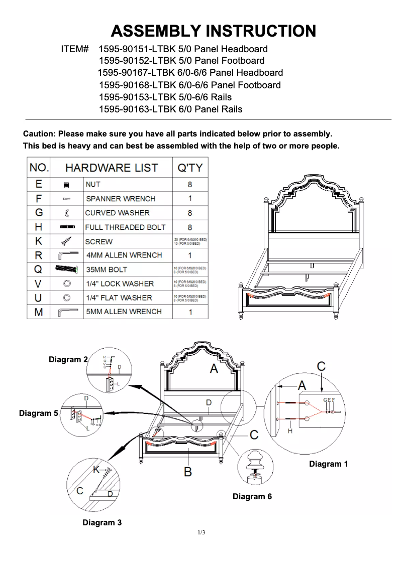 Página nº 1 - Manual de usuario Hooker 1595-90152A-WH