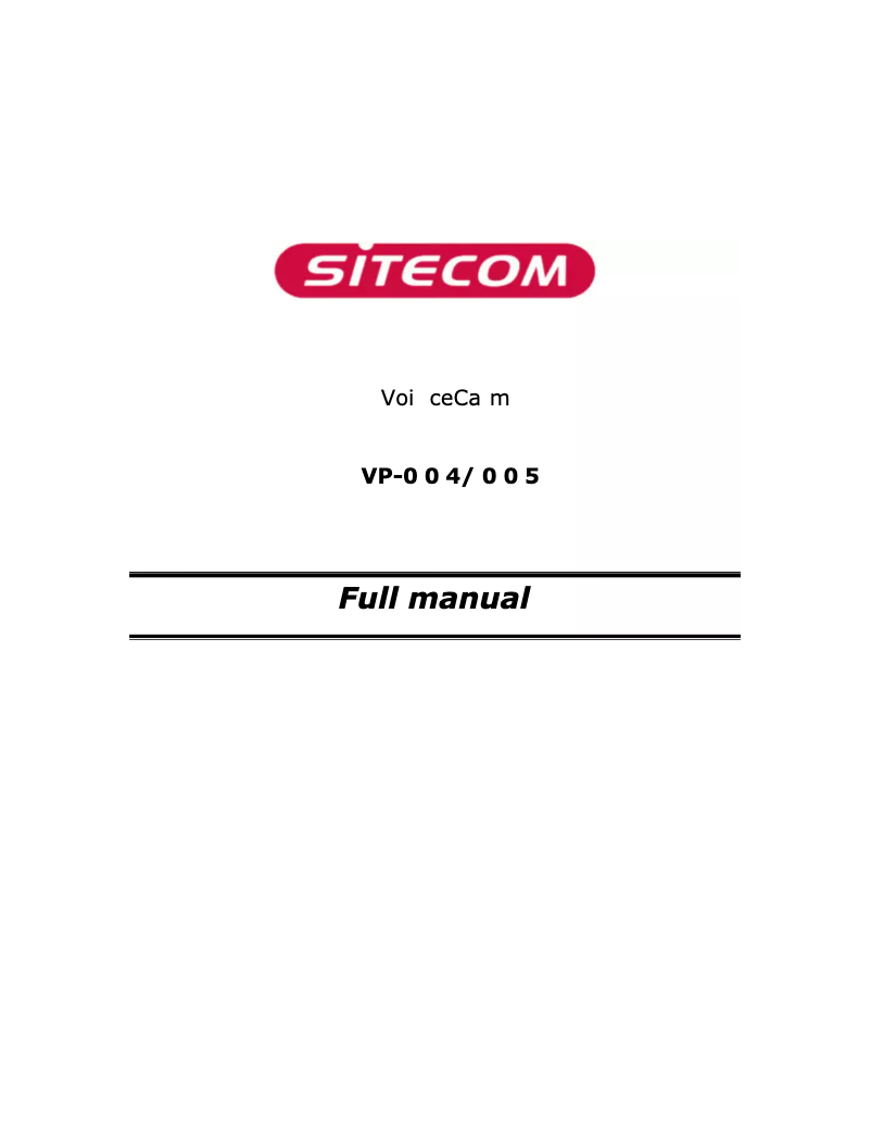 Página 1 del manual Manual de usuario Sitecom VP-005