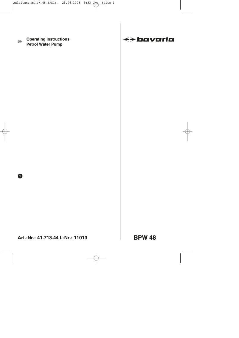 Página nº 1 - Manual de usuario Bavaria BPW 48