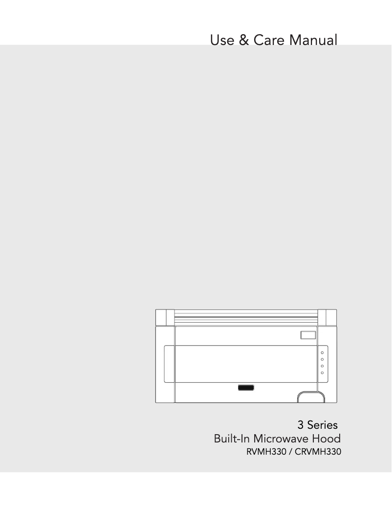 Imagen de la primera página del manual del dispositivo RVMH330SS