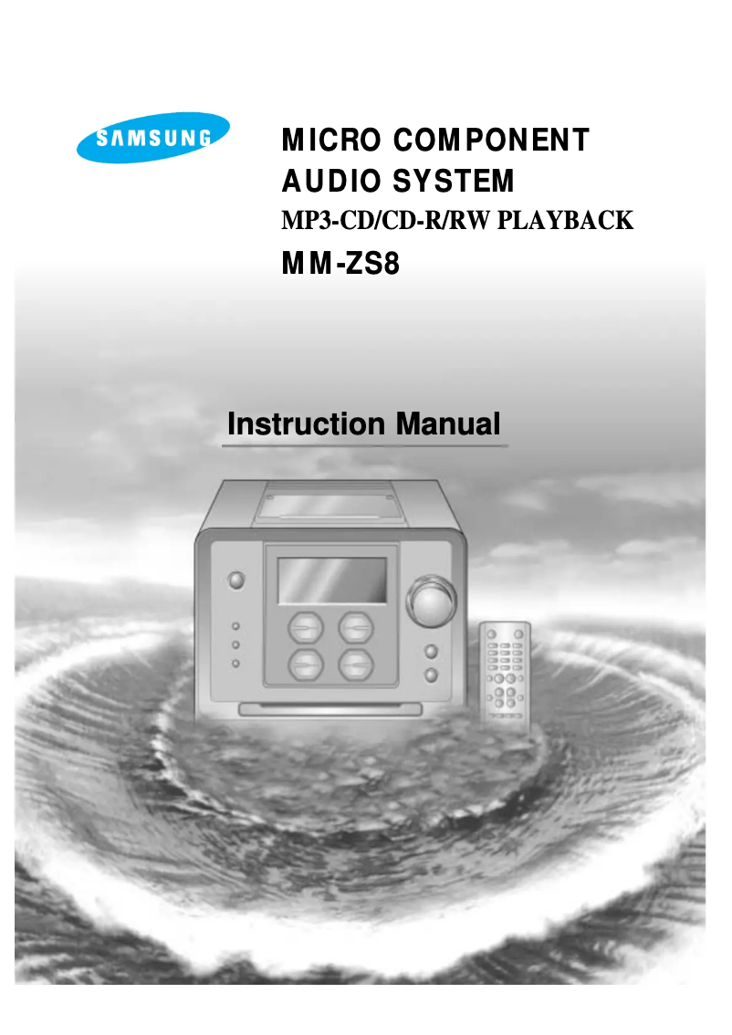 Imagen de la primera página del manual del dispositivo MM-ZS8