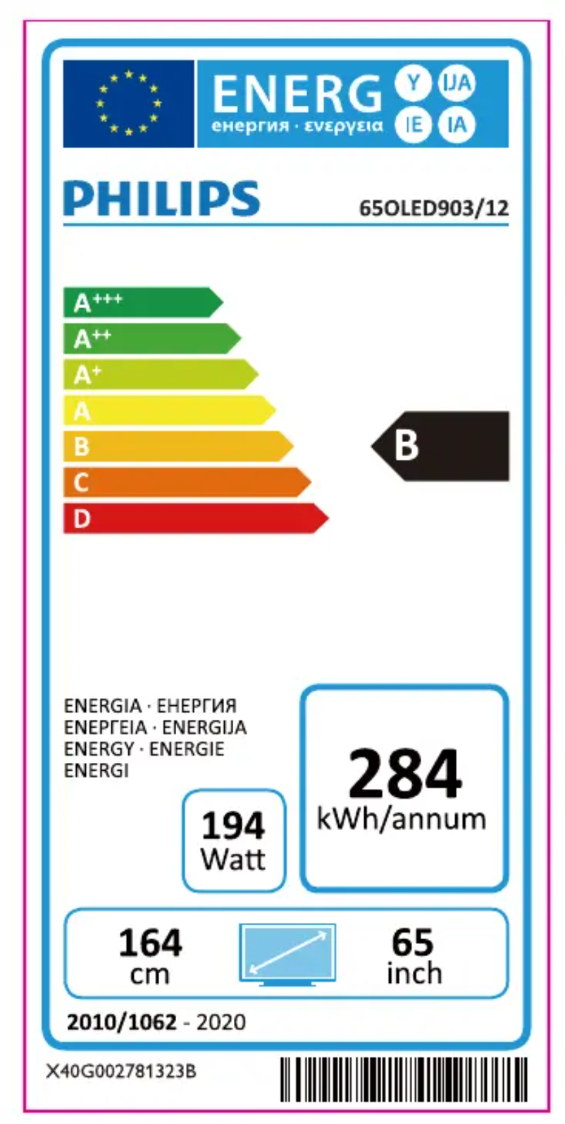 Imagen de la primera página del manual del dispositivo 65OLED903