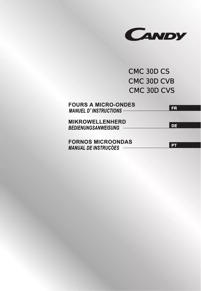 Página 1 del manual Manual de usuario Candy CMC 30 D CS